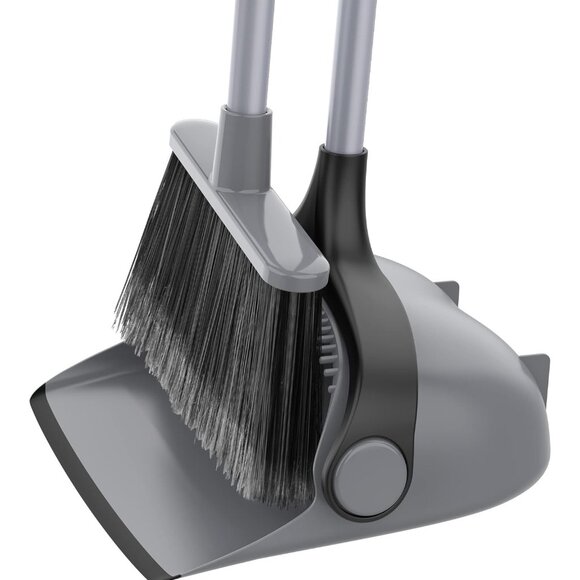 MR.SIGA Adjustable Broom and Dustpan Set, Upright, Large Capacity, for Hard Floo - Picture 1 of 6